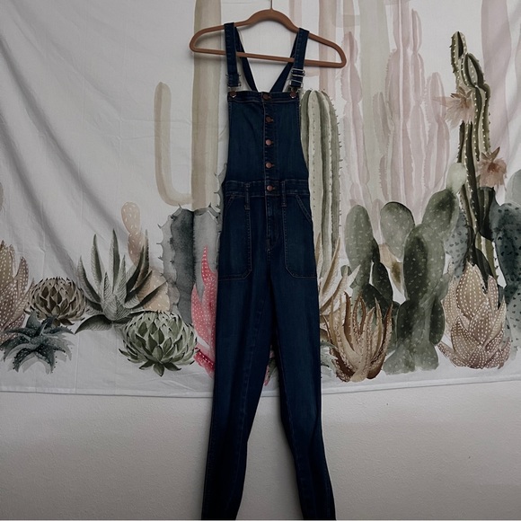 madewell button front skinny overalls sz small - Picture 3 of 8